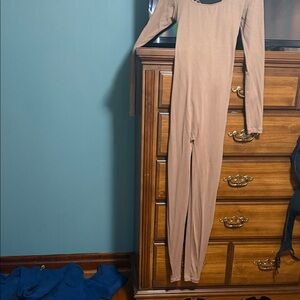 Fashion Nova Tan Jumpsuit